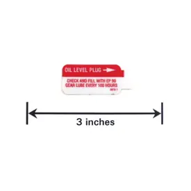 (Nr) Decal, Axle Oil Lvl/Lexan Top Pick