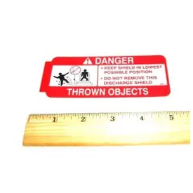 (Nr) Decal, Dngr Sd Shld/Lexan 2X4.67 Latest