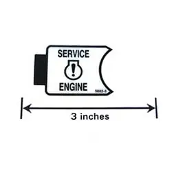 (Nr) Decal, Service Engine Genuine